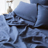 George Street Linen Pure Linen Flat Sheet | Cadet