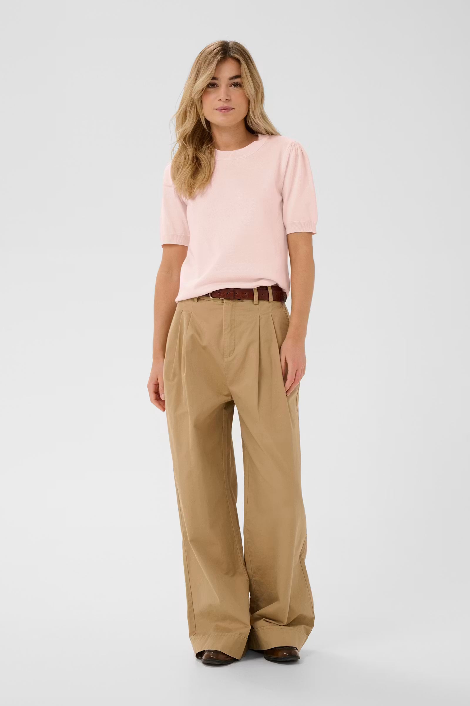 St Tropez Mila Short Sleeve Pullover | Chalk Pink