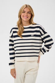 St Tropez Philene Sweatshirt | Night Sky Stripe