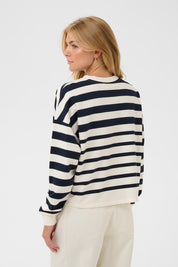 St Tropez Philene Sweatshirt | Night Sky Stripe