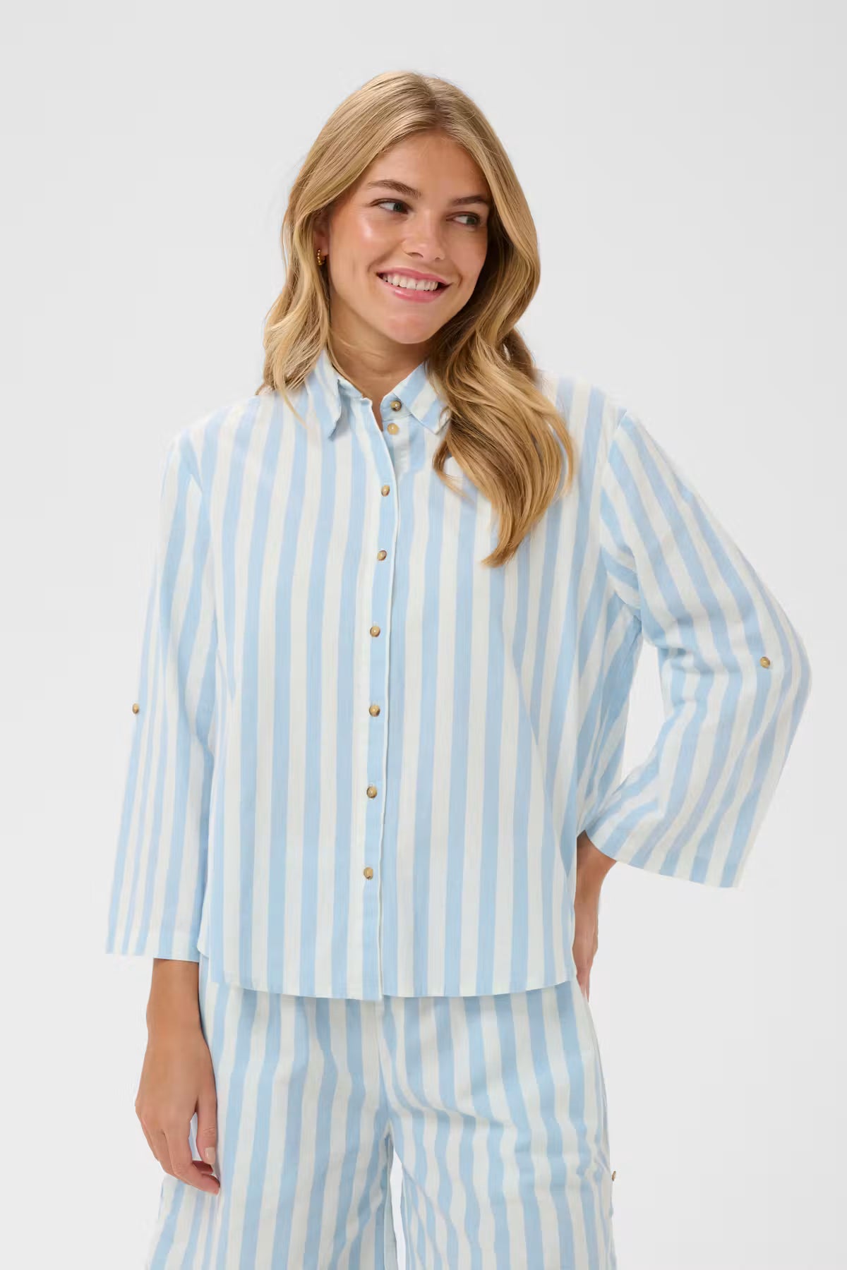 Saint Tropez Zalinda Shirt | Skyway Ice Stripe