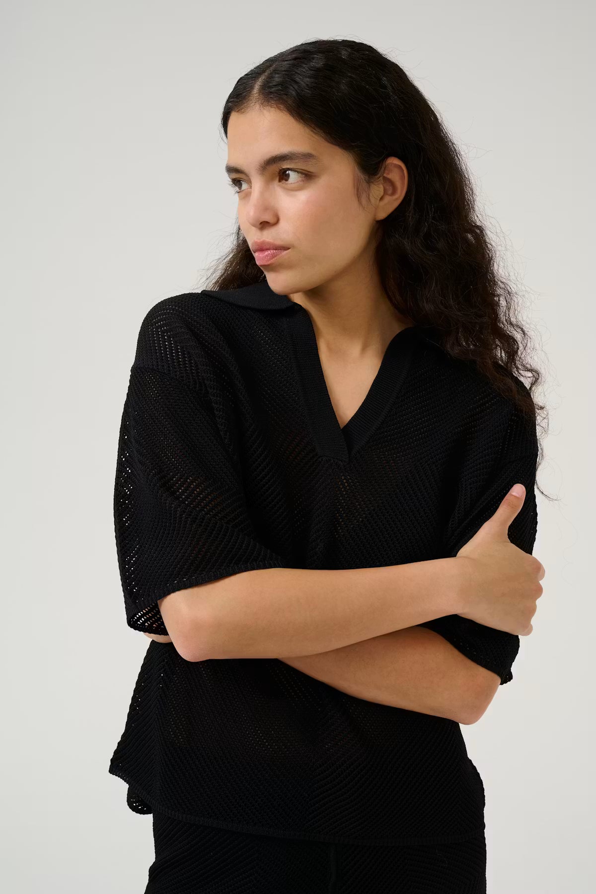 Karen By Simonsen Upala Polo Top | Black