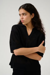 Karen By Simonsen Upala Polo Top | Black