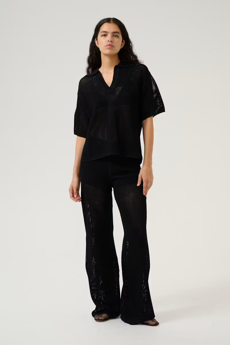 Karen By Simonsen Upala Polo Top | Black