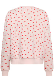 St Tropez Pamma Sweatshirt | Chalk Pink Red Heart