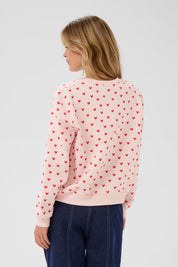 St Tropez Pamma Sweatshirt | Chalk Pink Red Heart