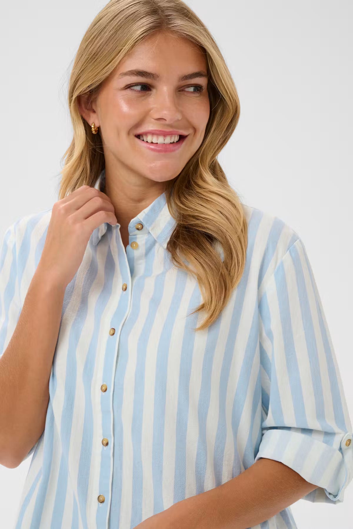 Saint Tropez Zalinda Shirt | Skyway Ice Stripe
