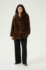 Karen by Simonsen Tira Fur Jacket | Brown Leopard
