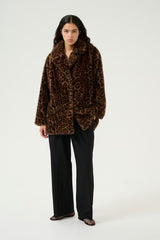Karen by Simonsen Tira Fur Jacket | Brown Leopard