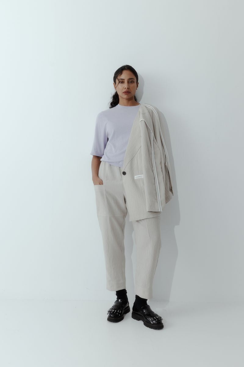 New Lands Super Pant| Natural Pinstripe