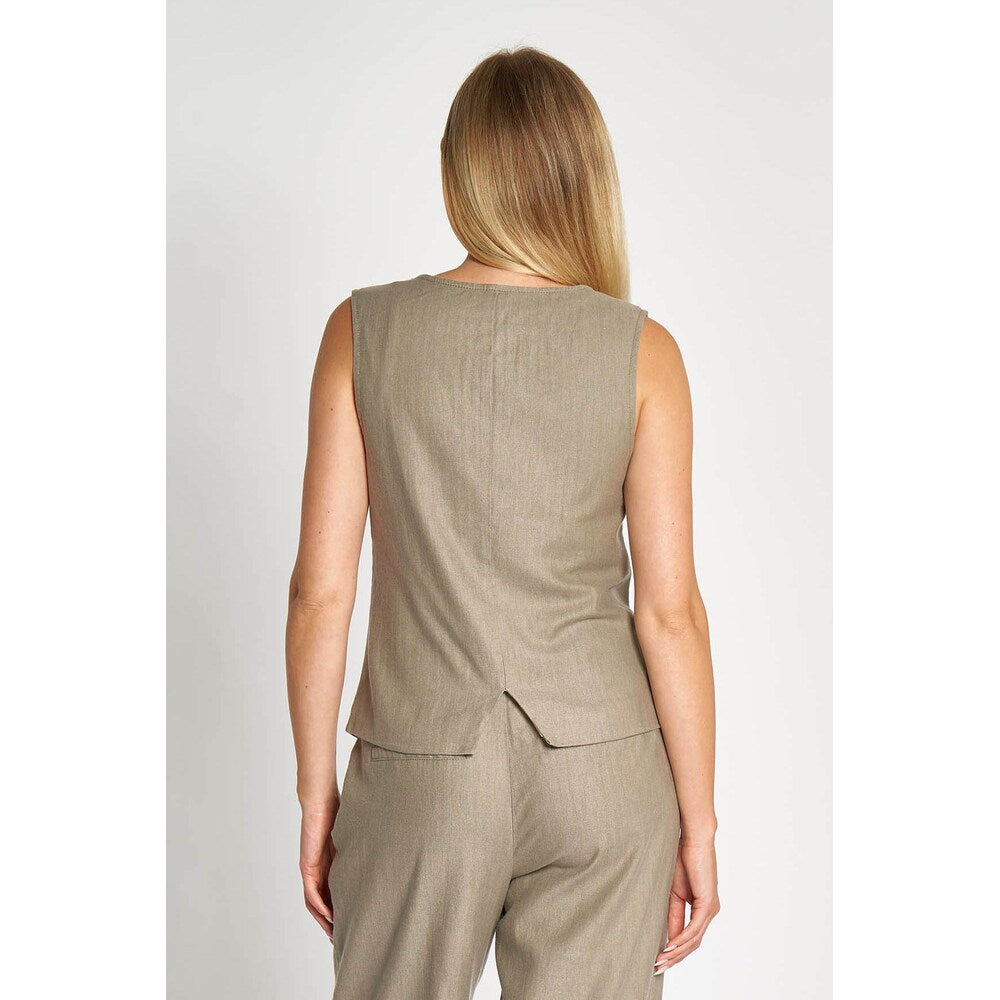 Zhrill Diosa Waistcoat | Olive