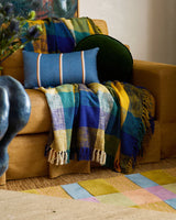 Kip & Co Lagoon Stripe Upholstery Rectangle Cushion | Blue