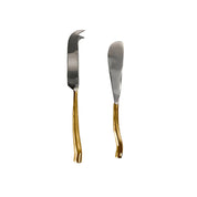 Danske Mobler Cheese Knife Set Of 2 | Gold
