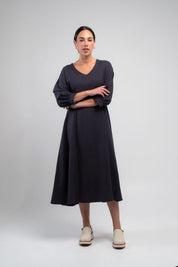 Obi Tussie Mussie Linen Shift Dress | Black
