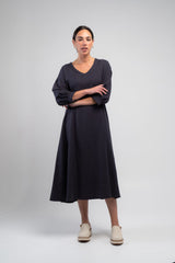 Obi Tussie Mussie Linen Shift Dress | Black