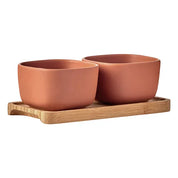 Bia Share Set of 2 Square Bowls | Terracotta