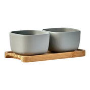 Bia Share Set of 2 Square Bowls | Grey