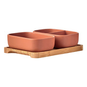 Bia Share Set of 2 Rectangle Bowls | Terracotta