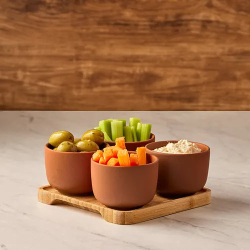Bia Share Set of 4 Round Bowls | Terracotta