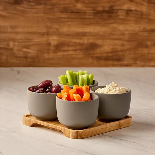 Bia Share Set of 4 Round Bowls | Grey