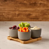 Bia Share Set of 4 Round Bowls | Grey