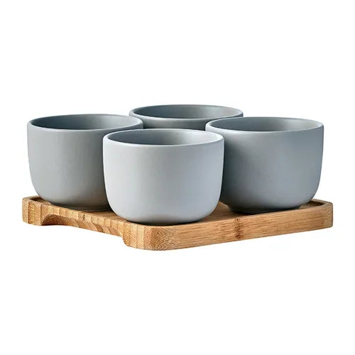 Bia Share Set of 4 Round Bowls | Grey