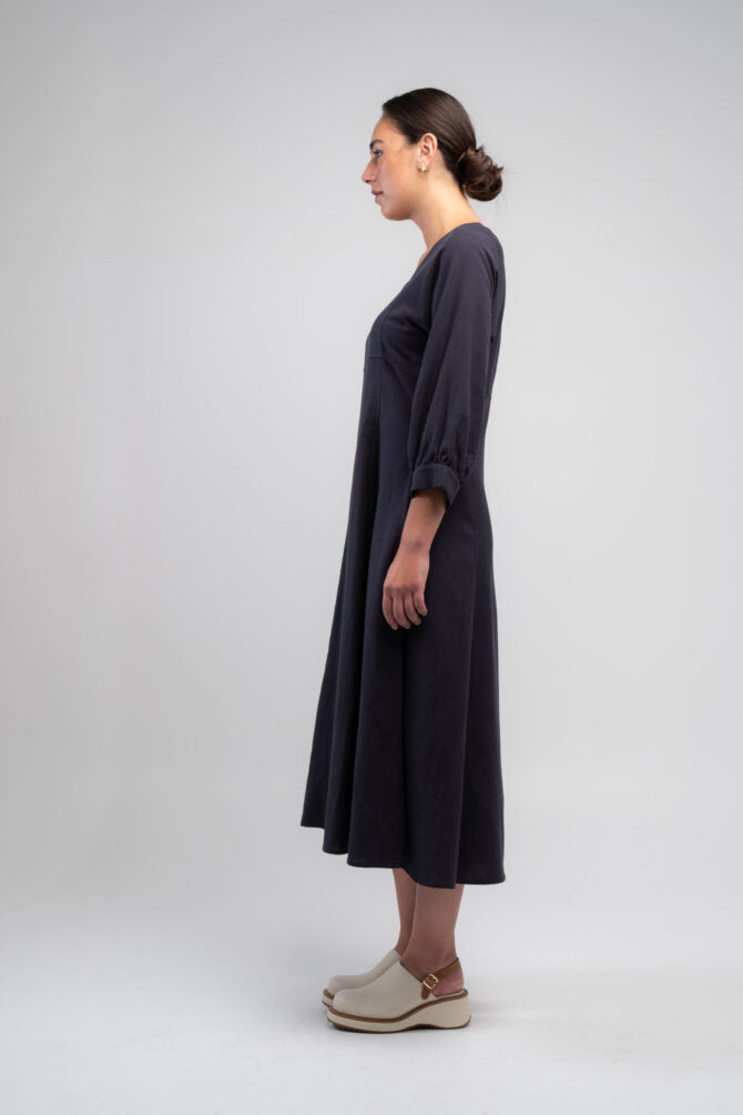 Obi Tussie Mussie Linen Shift Dress | Black