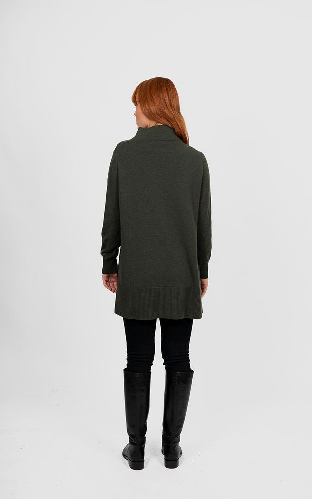 Bridge & Lord Funnel Neck Tunic | Olive