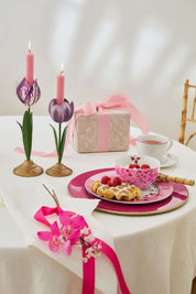 Pip Studio Tulip Candle Holder Set Of 2 | Lilac