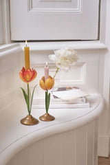 Pip Studio Tulip Candle Holder Set Of 2 | Yellow