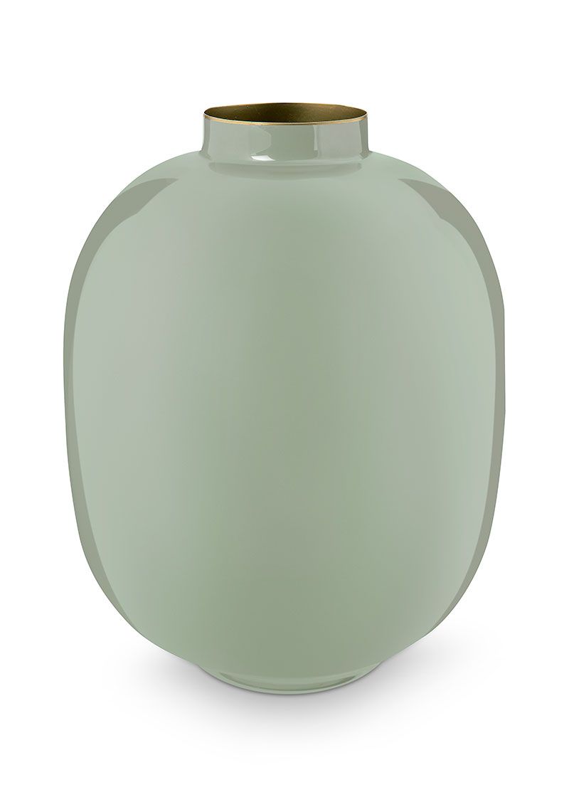 Pip Studio Metal Vase | Green 32cm