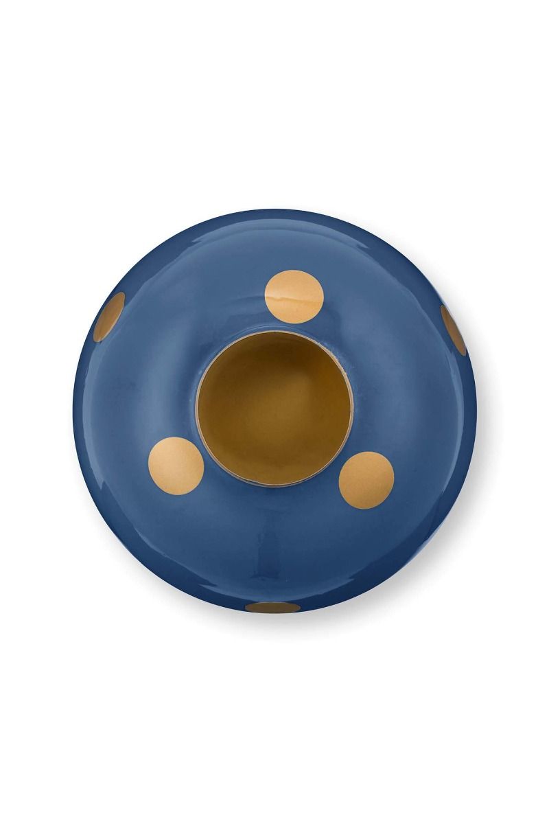 Pip Studio Metal Dots Vase | Navy Gold
