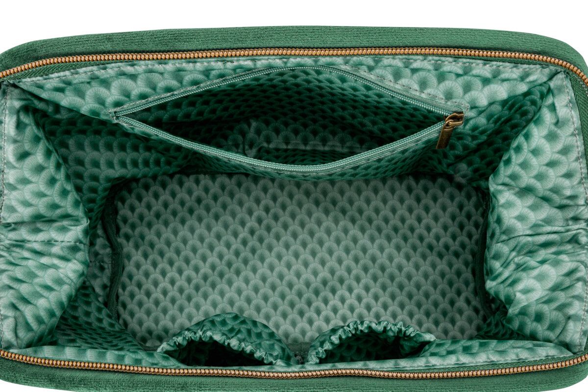 Pip Studio Cosmetic Purse Extra Large Velvet Quiltey Days | Green