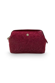 Pip Studio Cosmetic Purse Extra Large Velvet Quiltey Days | Red