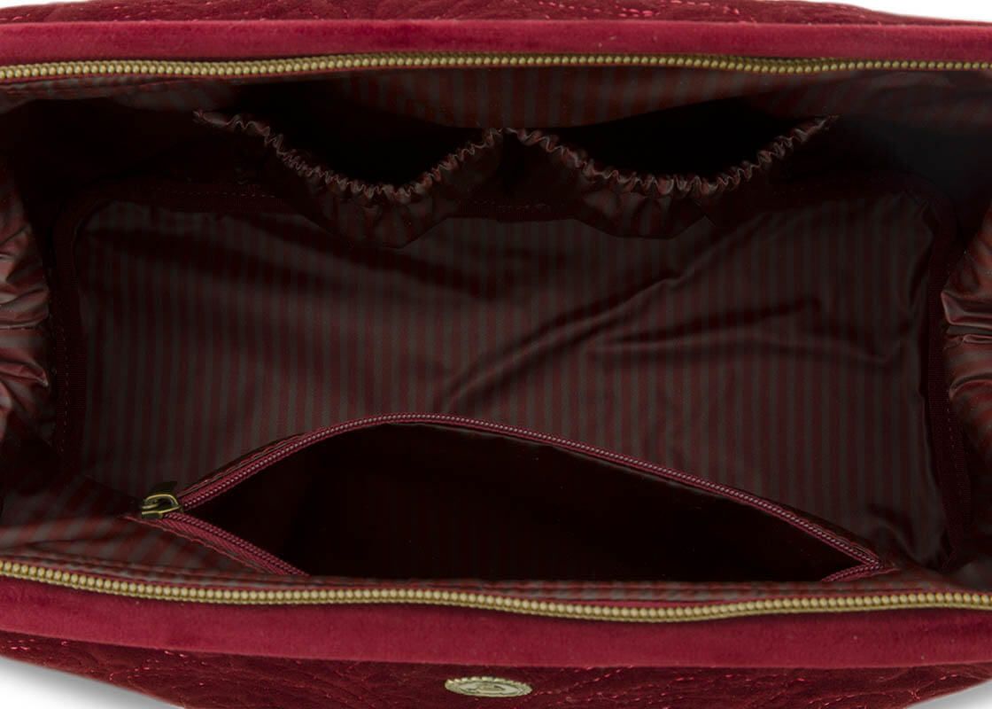 Pip Studio Cosmetic Purse Extra Large Velvet Quiltey Days | Red