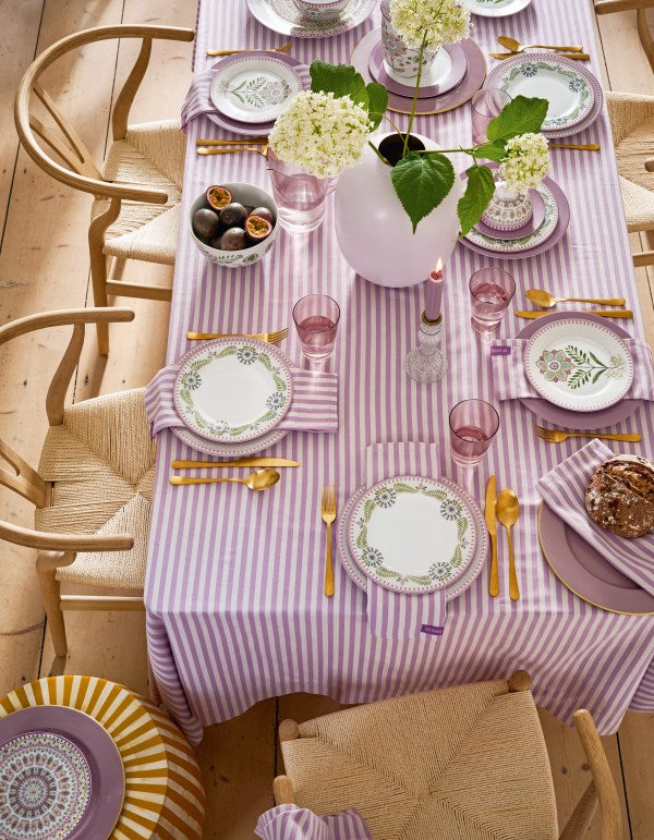 Crave Table Cloth Stripes | Lilac