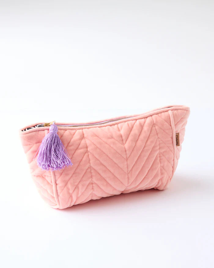 Kip & Co Sherbet Velvet Toiletry Bag | Sherbet