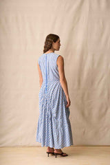 Neris In Stitches Dress | Blue Check