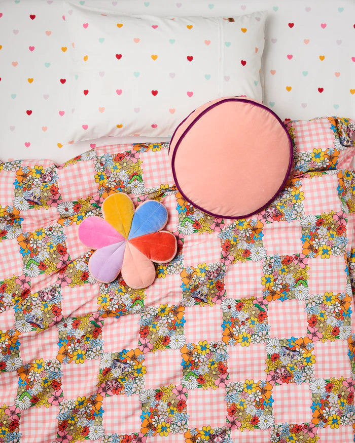 Kip & Co Velvet Pea Cushion | Plum Jam