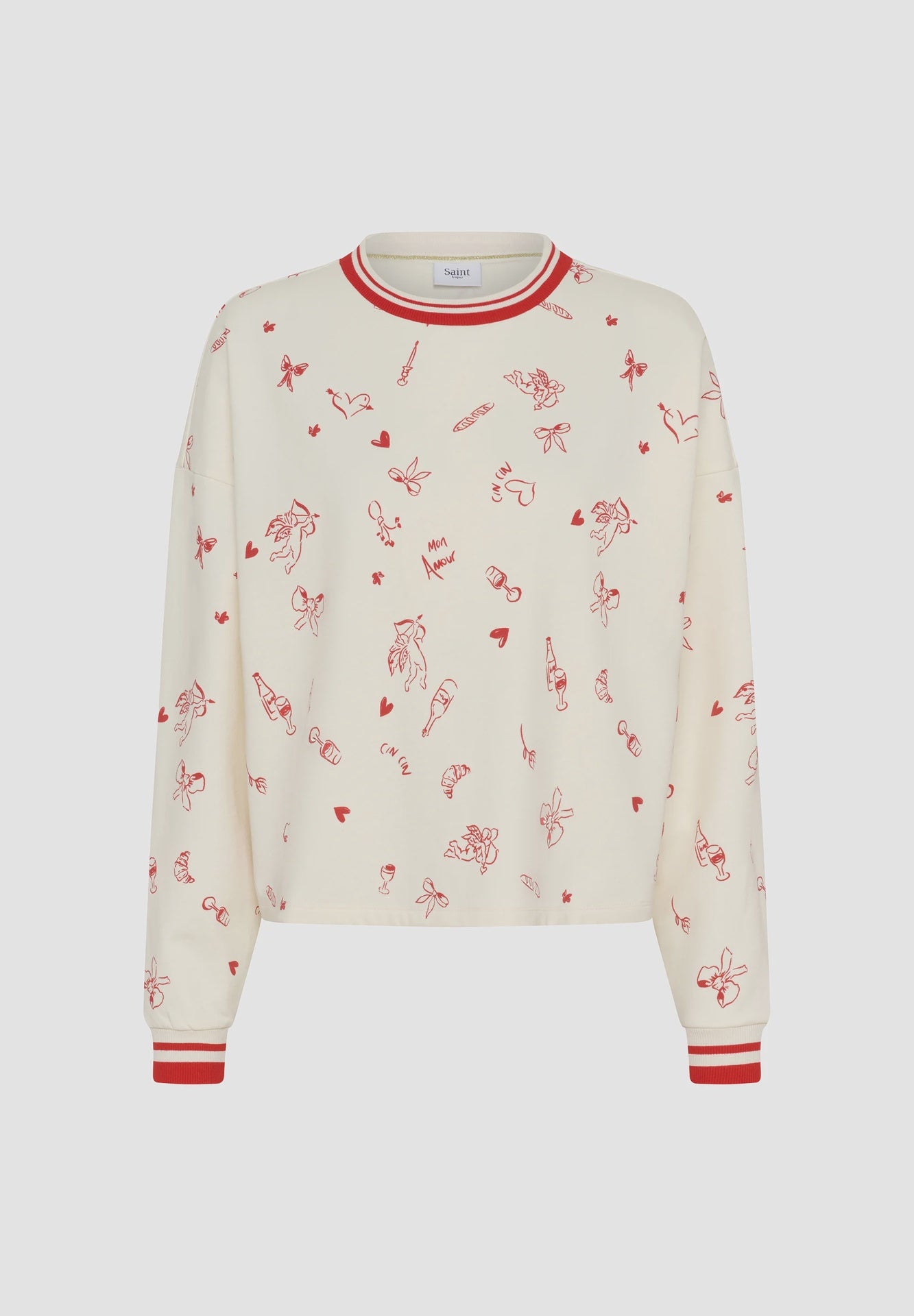 St Tropez Pemillia Sweatshirt | Ice Red Mon Amour