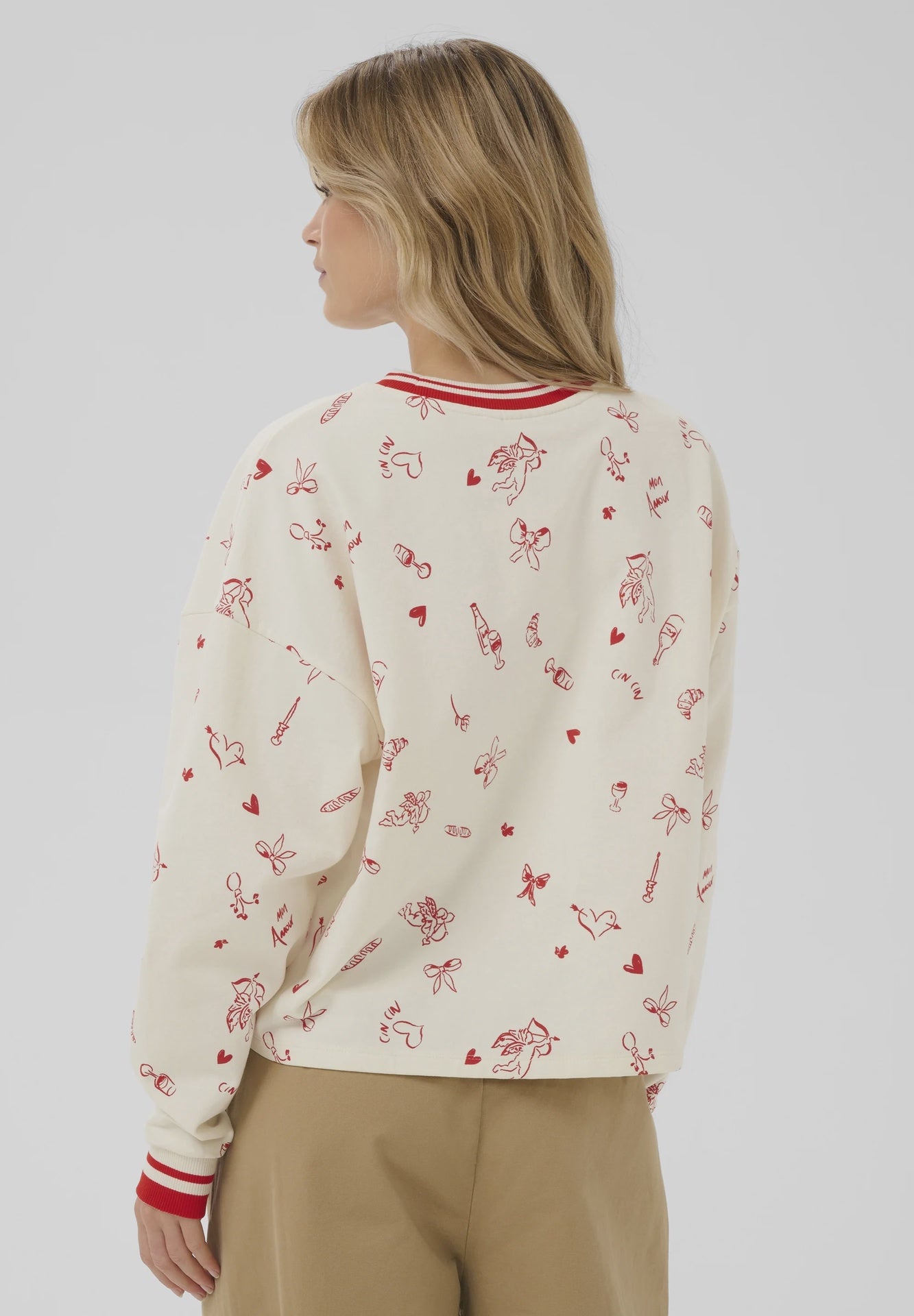 St Tropez Pemillia Sweatshirt | Ice Red Mon Amour