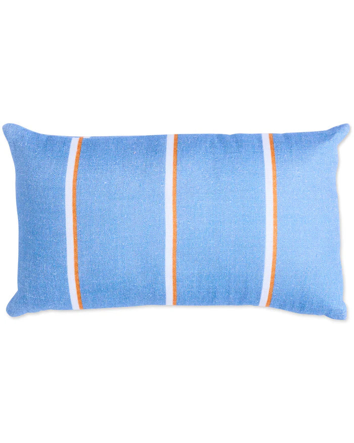 Kip & Co Lagoon Stripe Upholstery Rectangle Cushion | Blue