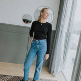 Moke Lina Womens Long Sleeve Knit | Black