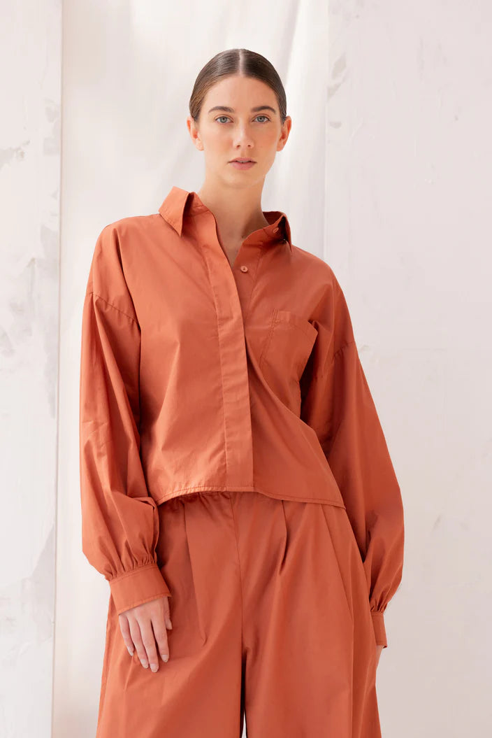 Re-Create Boxy Shirt | Burnt Sienna