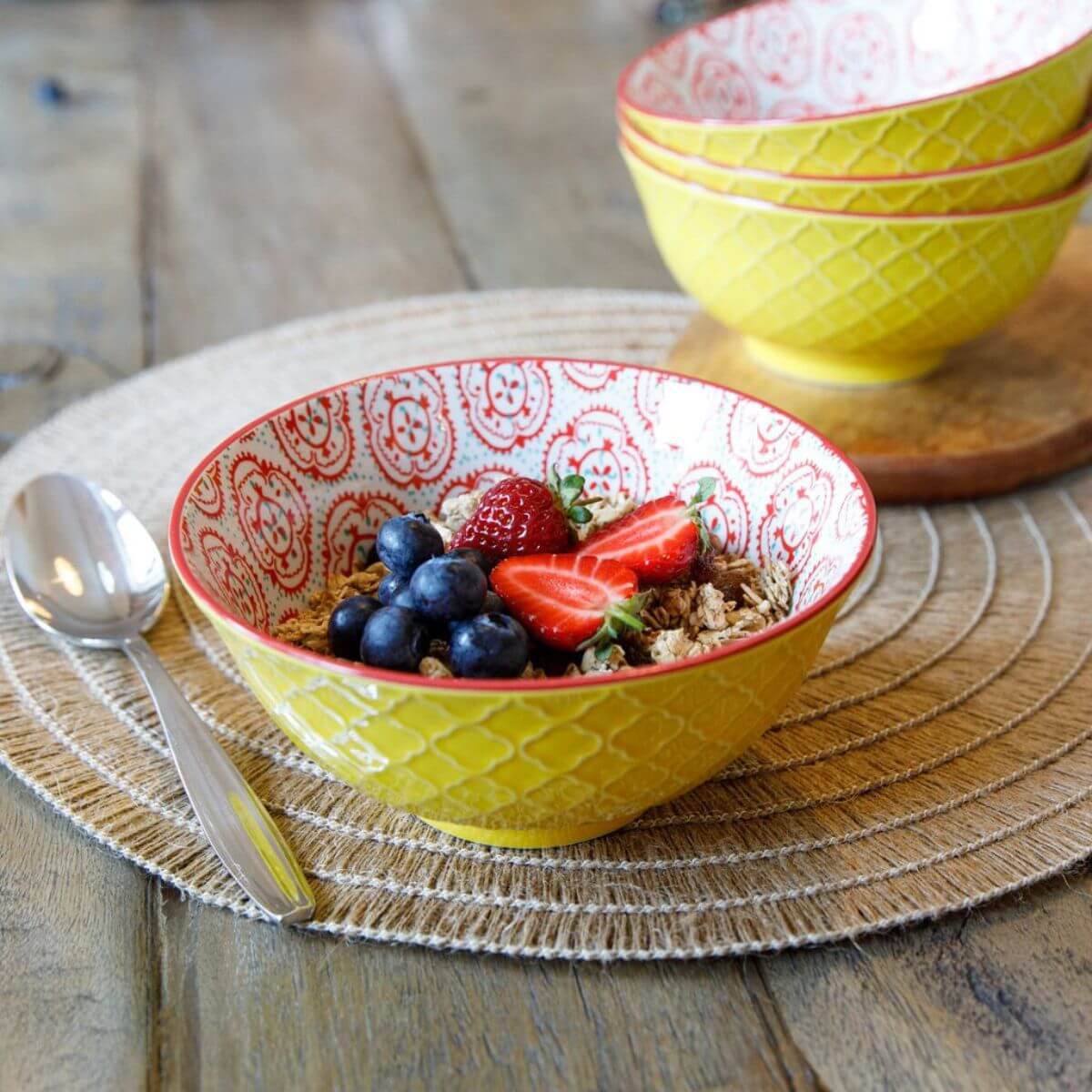 Mikasa Does it All Bowl | 15.7cm Yellow Floral