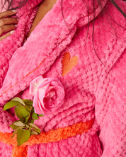 Kip & Co Kiss Me Cosy Robe | Hot Pink Orange