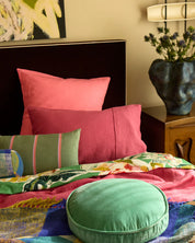 Kip & Co Velvet Pea Cushion | Pistachio