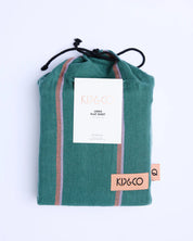 Kip & Co Wakame Crush Stripe Linen Flat Sheet | King