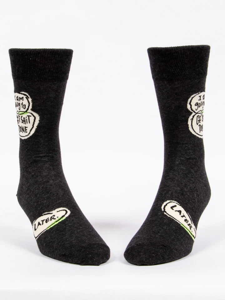 Blue Q Mens Socks I Am Going To Get Shit Done | Black