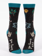 Blue Q Crew Socks | You Fancy Bitch